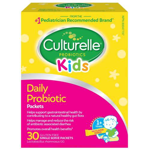 Culturelle Kids Daily Probiotic Packets for Kids | With 100% Naturally Sourced Lactobacillus GG Strain †††††† | Most Clinically Studied Probiotic | Pediatrician Recommended † | 30 Count Packets