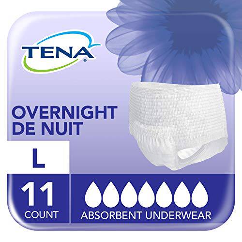 TENA Incontinence Underwear, Overnight Protection, Large, 11 Count - Zecoya