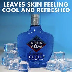 Aqua Velva After Shave, Classic Ice Blue, Soothes, Cools, and Refreshes Skin, 235 mL