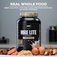 REDCON1 MRE Lite Meal Replacement Powder, Strawberry Shortcake - Animal Based Whole Food Protein Blend with MCT Oil + Pea Protein - Keto Friendly, Low Carb & Whey Free Protein Supplement (1.92 lbs)