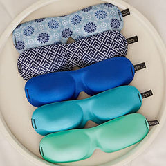 Bucky 40 Blinks Ultralight & Comfortable Contoured, No Pressure Eye Mask for Travel & Sleep, Perfect With Eyelash Extensions - French Blue