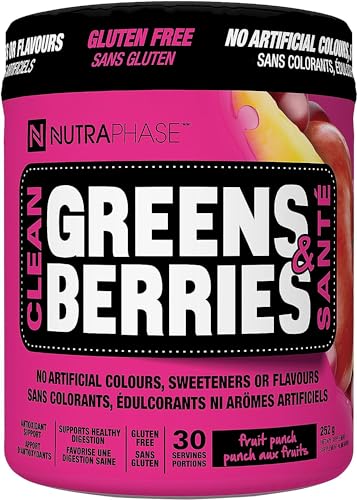 NUTRAPHASE CLEAN GREENS & BERRIES FRUIT PUNCH 30 SERVINGS