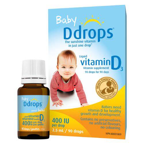 Baby Ddrops 400 IU Vitamin D3, 90 drops - Zecoya