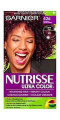 Garnier Nutrisse Ultra Color, Permanent Hair Dye, 426 Deep Purple, Vibrant Colour, Silky and Smooth Hair Enriched With Avocado Oil, 1 Application