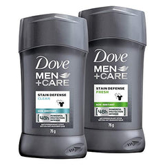 Dove Men+Care Stain Defense Fresh 72H Protection Antiperspirant Deodorant Stick for Men Anti-White Marks and Yellow Stains 76 g