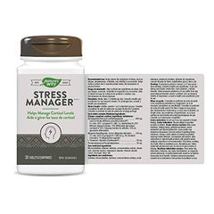 Nature's Way Stress Manager - Helps reduce the symptoms of stress such as fatigue, sleeplessness, irritability and inability to concentrate - Ashwagandha, Magnolia, L-Theanine- Phospatidylserine - 30 Tablets