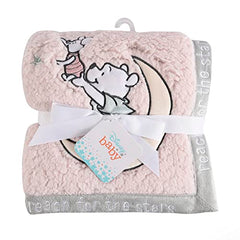 Disney Winnie The Pooh My First Blankie Sherpa Blanket, 30"x36" Pink Piglet Fluffy Premium Blanket for Baby Girl Soft Warm Cozy Toddler, Infant or Newborn Blanket for Crib, Stroller, Travel, Nursery