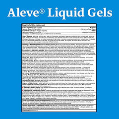 ALEVE Pain relief liquid Gels, Strength To Last Up To 12 hours, Naproxen Sodium 220mg 30 count