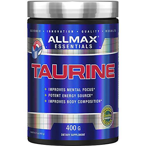 ALLMAX Nutrition 100% pharmaceutical grade maximum strength + absorption Taurine, 400g