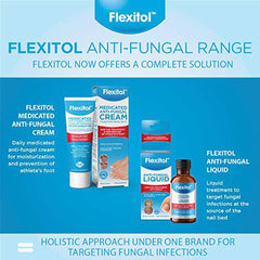 Flexitol Medicated Anti-Fungal Cream | Triple Action Formula | Helps to Prevent Athlete’s Foot | Relieves Itchy & Cracked Skin | 56g