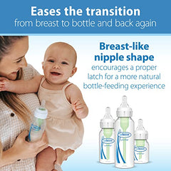 Dr. Brown's Natural Flow Level 2 Narrow Baby Bottle Silicone Nipple, Medium Flow, 3m+, 100% Silicone Bottle Nipple, 6 Pack