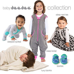 baby deedee Cotton Sleep Nest Basic Sleeping Sack, Baby Sleeping Bag Wearable Blanket, Newborn and Infants, Calming Gray, Small (0-6 Months)