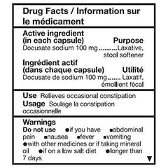 Stanley Pharmaceuticals Stool Softener, For Gentle Relief of Occasional Constipation, 100 Capsules