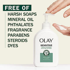 Olay Sensitive Facial Cleanser with Oat Extract Gentle Cream Cleanser, 473mL (16 fl oz)