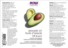 NOW Solutions Avocado Oil, Expeller Pressed 473mL