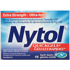 Nytol Extra Strength Quick Gels - 16 Count - Fast and Effective Nighttime Sleep Aid