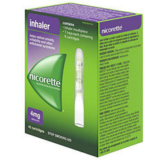 Nicorette Nicotine Inhaler, 4mg Delivered, 42 Cartridges, Quit Smoking Aid and Smoking Cessation Aid