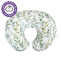 Boppy Nursing Pillow Original Support, Green Foliage, Ergonomic Nursing Essentials for Bottle and Breastfeeding, Firm Fiber Fill, with Removable Nursing Pillow Cover, Machine Washable