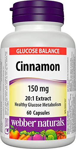 Webber Naturals Cinnulin PF Cinnamon Extract Capsule, 150mg