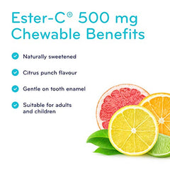 SISU Ester-C 500 mg Chewable, Citrus 90 T (Pack of 1)