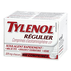 Tylenol Regular Strength 325mg Tablets 100 count