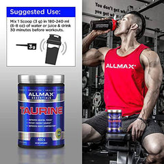 ALLMAX Nutrition 100% pharmaceutical grade maximum strength + absorption Taurine, 400g