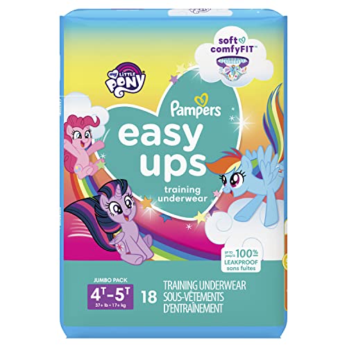 Pampers Easy Ups Training Underwear Girls 4T-5T 18 Count