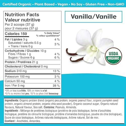 Orgain Nutrition Simple Organic Plant Protein Powder - Vanilla 1.25 LB