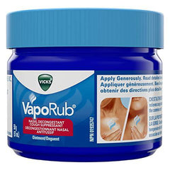 Vicks VapoRub Nasal Decongestant, Cough Suppressant, Relief from Cold, Aches, & Pains, Chest Rub Ointment, Original scent, 50 g/57 mL