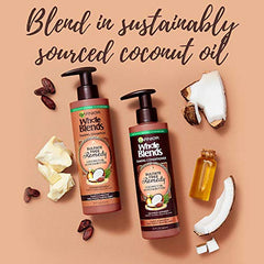 Garnier Whole Blends Sulfate Free Shampoo for Frizzy Hair, Up To 24 Hours of of Frizz Control, Coconut Oil, 335ML