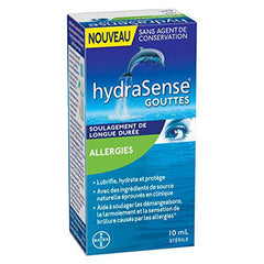 hydraSense Eye Drops, Allergy Relief, Preservative Free, Naturally Sourced, Long-Lasting Relief, 10 mL