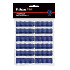 BaBylissPRO Self-Gripping Rollers, Blue, 15mm, 12 Per Pack