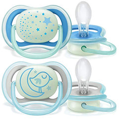 Philips Avent Ultra Air Nighttime Pacifier 6-18m, blue, 4 pack, SCF376/43