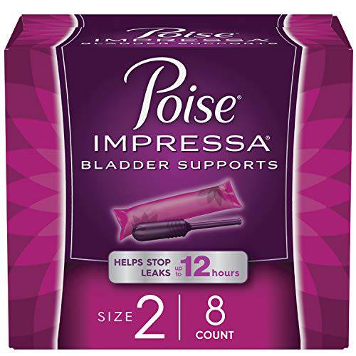 Poise Impressa Incontinence Bladder Supports for Bladder Control, Size 2, 8 Count