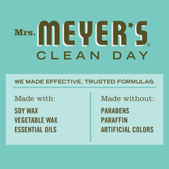 MRS. Meyer’S CLEANDAY Soy Tin Candle, 12 Hour Burn Time, Made with Soy Wax and Essential Oils, Basil, 2.9 oz