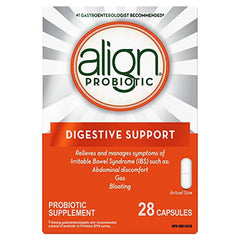 Align Probiotic Digestive Support, IBS Symptom Relief such as Gas, Abdominal Discomfort, Bloating, #1 Doctor Recommended Probiotic Brand*, Contributes to a Natural Healthy Intestinal Flora, 28 Capsules