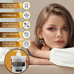 Advanced Clinicals Manuka Honey Cream Face & Body Anti Aging Moisturizing Skin Care Lotion, Intense Firming & Hydrating Moisturizer Skincare Balm For Dry Skin, Age Spots & Sun Damaged Skin, 16 Ounce