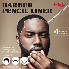 Red by Kiss 3PCS Barber Pencil with Built-in Sharpener Edge Hairline Razor Trace Pencils Beard Guide Beard and Hairline Outliner Pencils, Beard Shaping Pencils for Men (Black)