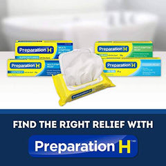 Preparation H Soothing Wipes for Hemorrhoid Cleansing with Aloe and Witch Hazel, Flushable, 48-Count