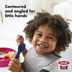 OXO Tot Silicone Spoon Set Navy