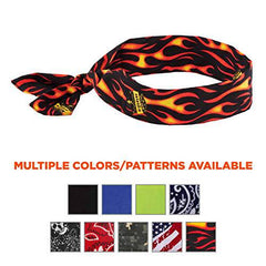 Ergodyne unisex-adult Chill-Its 6700 Evaporative Cooling Bandana, Flames, One Size