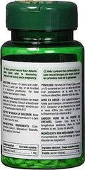 Nature's Bounty 1mg Folic Acid Supplement Yeast Free Vegetarian 150 Tablets