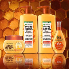 Garnier Repairing Conditioner, With Acacia Honey and Beeswax, Repairs Split Ends and Breakage, Nourishes Hair, Strengthens and Protects, For Damaged Hair, Paraben-Free, Whole Blends Honey Treasures, 1180ml