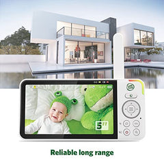 LeapFrog LF915HD Video Baby Monitor with 5” 720p HD LCD Display, 360° Pan & Tilt with 8X Zoom Camera, Color Night Vision, Night Light, Two-Way Intercom, Smart Sensors