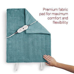 Sunbeam Premium XXL Size Heating Pad with Compact Storage Electric Heating Pad for Back Pain & Larger Muscle Groups 4 Heat Settings 2 Hour Auto Shutoff Moist Heat Option 20 x 24 inch