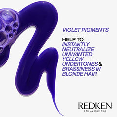 REDKEN Blondage Color Depositing Purple Shampoo For Blonde Hair | Hair Toner | For Blonde & Color Treated Hair | Neutralizes Brassy Tones In Blonde Hair | With Citric Acid