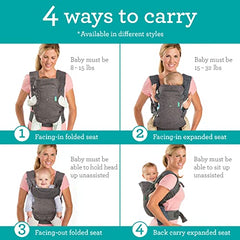 Infantino Flip Advanced 4-in-1 Carrier - Ergonomic, convertible, face-in and face-out front and back carry for newborns and older babies 8-32 lbs, Camo