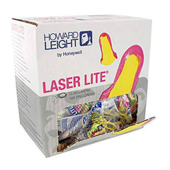 Howard Leight by Honeywell Laser Lite High Visibility Disposable Foam Earplugs, 100-Pairs, Pink/Yellow, LL-30