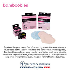 Bamboobies Nursing Pads for Breastfeeding, Reusable Breast Pads, Perfect Baby Shower Gifts, 2 Overnight Pairs