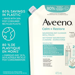 Aveeno Calm+Restore Nourishing Oat Cleanser Refill Pouch, 473 mL 1